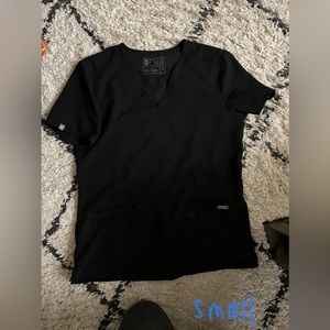 Figs black scrub top